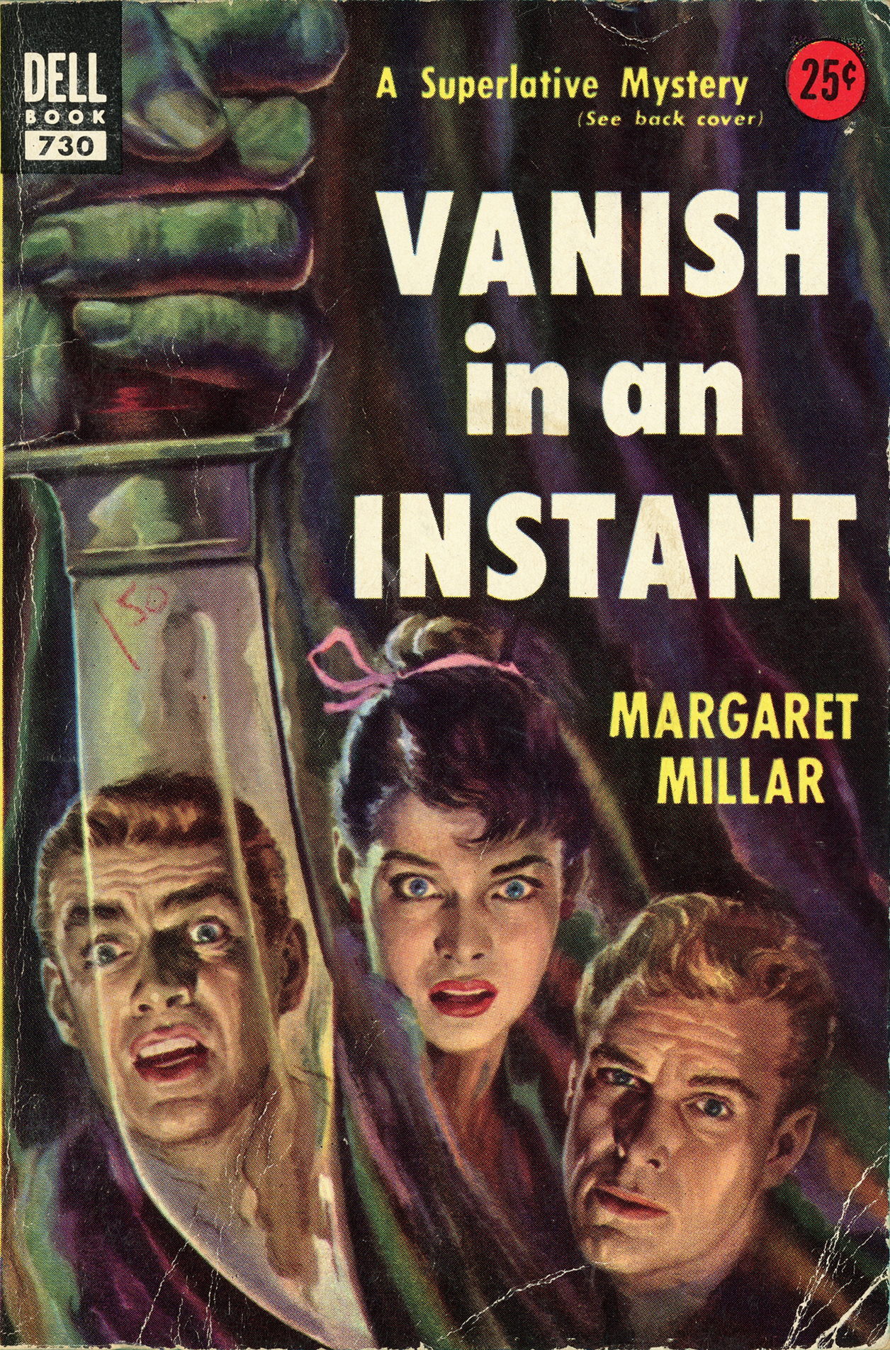 Couverture du roman à suspense <i>Vanish in an Instant</i> (1952) de Margaret Millar Couverture du roman à suspense <i>Vanish in an Instant</i> (1952) de Margaret Millar