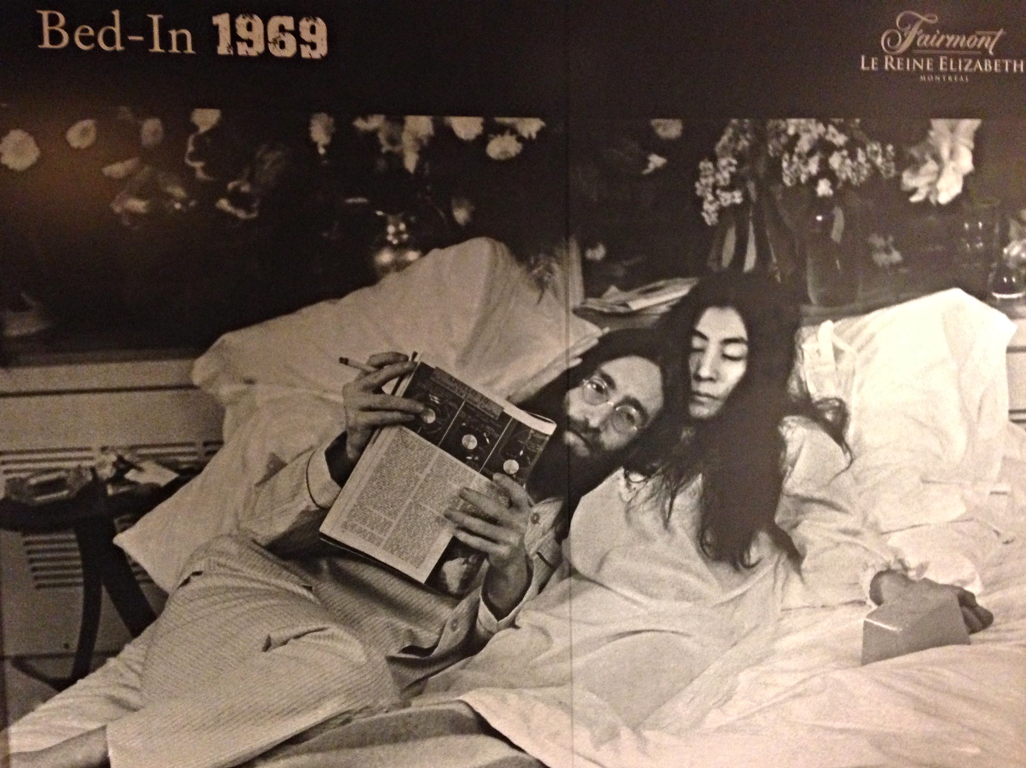 John Lennon and Yoko Ono's Bed-In for Peace at the Queen Elizabeth Hotel, 1969 John Lennon and Yoko Ono's Bed-In for Peace at the Queen Elizabeth Hotel, 1969