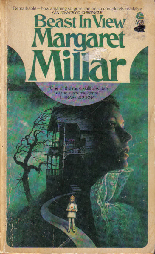 Cover of Margaret Millar's 1955 psychological horror thriller <i>Beast in View</i>