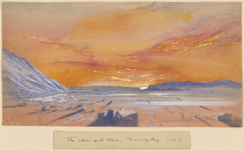 Return of the sun to Discovery Bay, Ellesmere Island