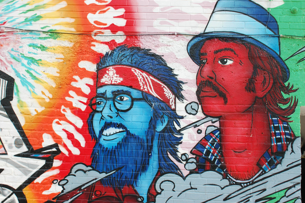 Cheech and Chong street art in Toronto