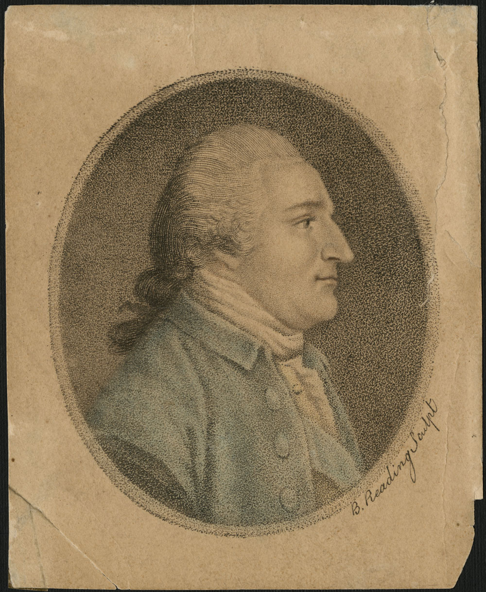 Coloured drawing of Benedict Arnold