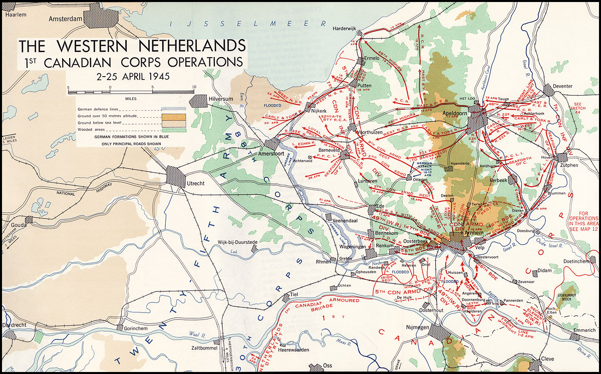 Map: Liberation of the Western Netherlands