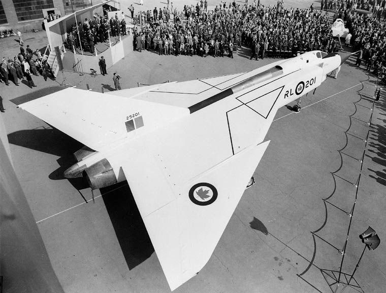 Unveiling of the Avro Arrow in 1957.