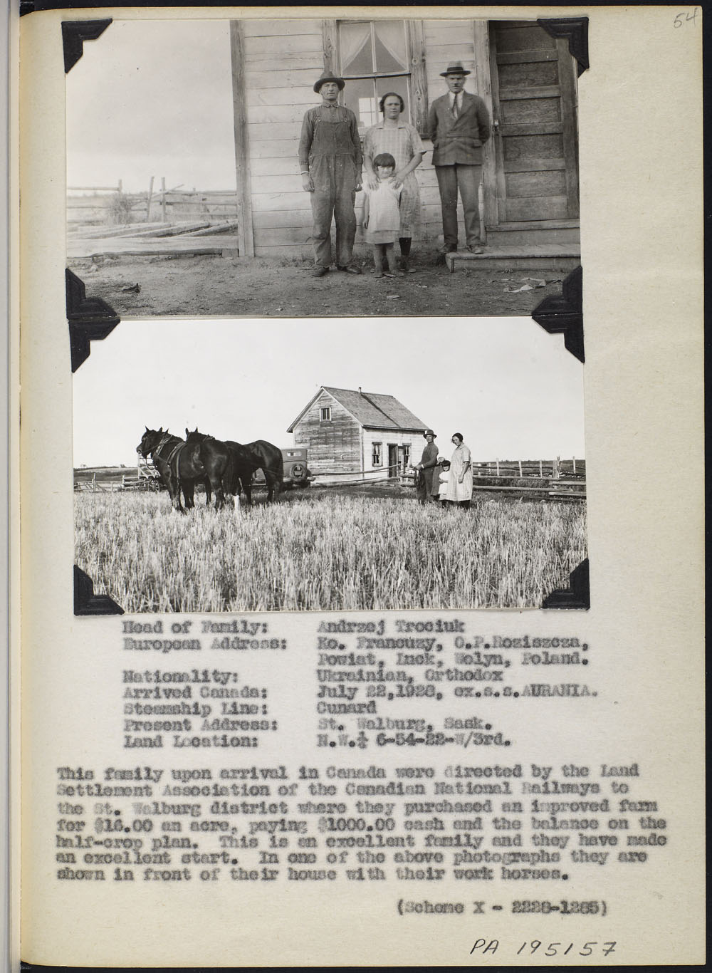 Andrzej Trociuk family and farm