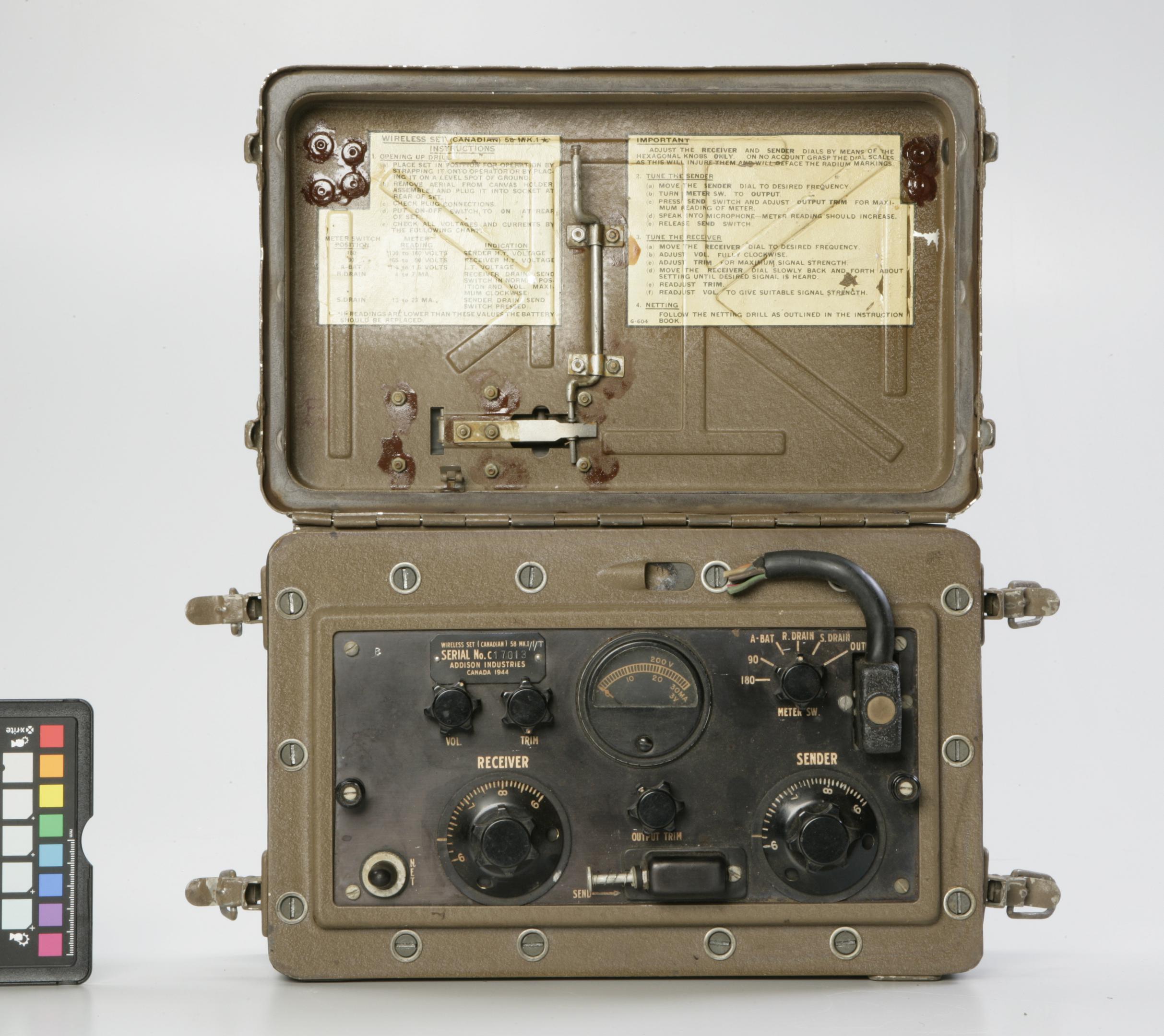 Picture of model No. 58 MKI of the walkie-talkie.