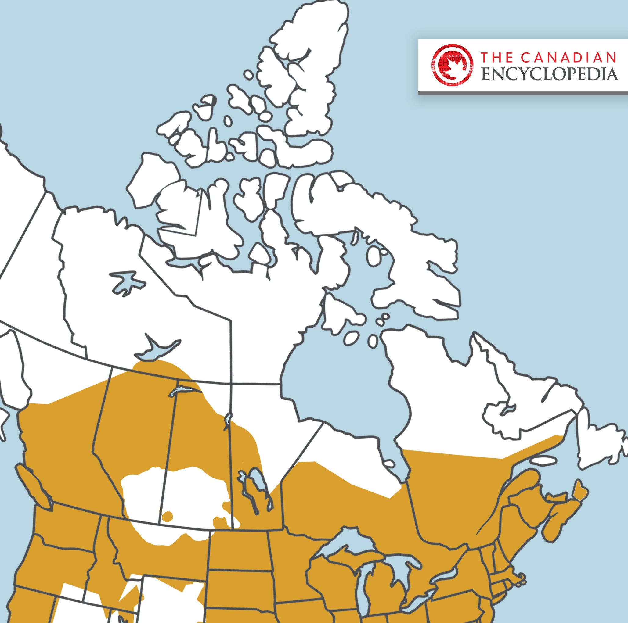 Range of the Common Gartersnake (Thamnophis sirtalis)