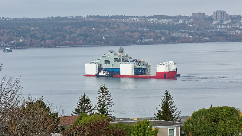<p>HMCS <em>Max Bernays</em><br /> </p> Colour photo of naval vessel.