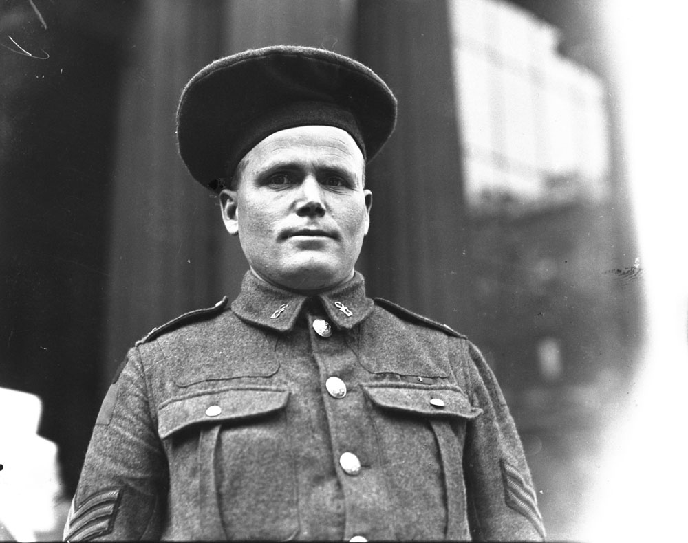black and white photo of Sergeant Herman Good