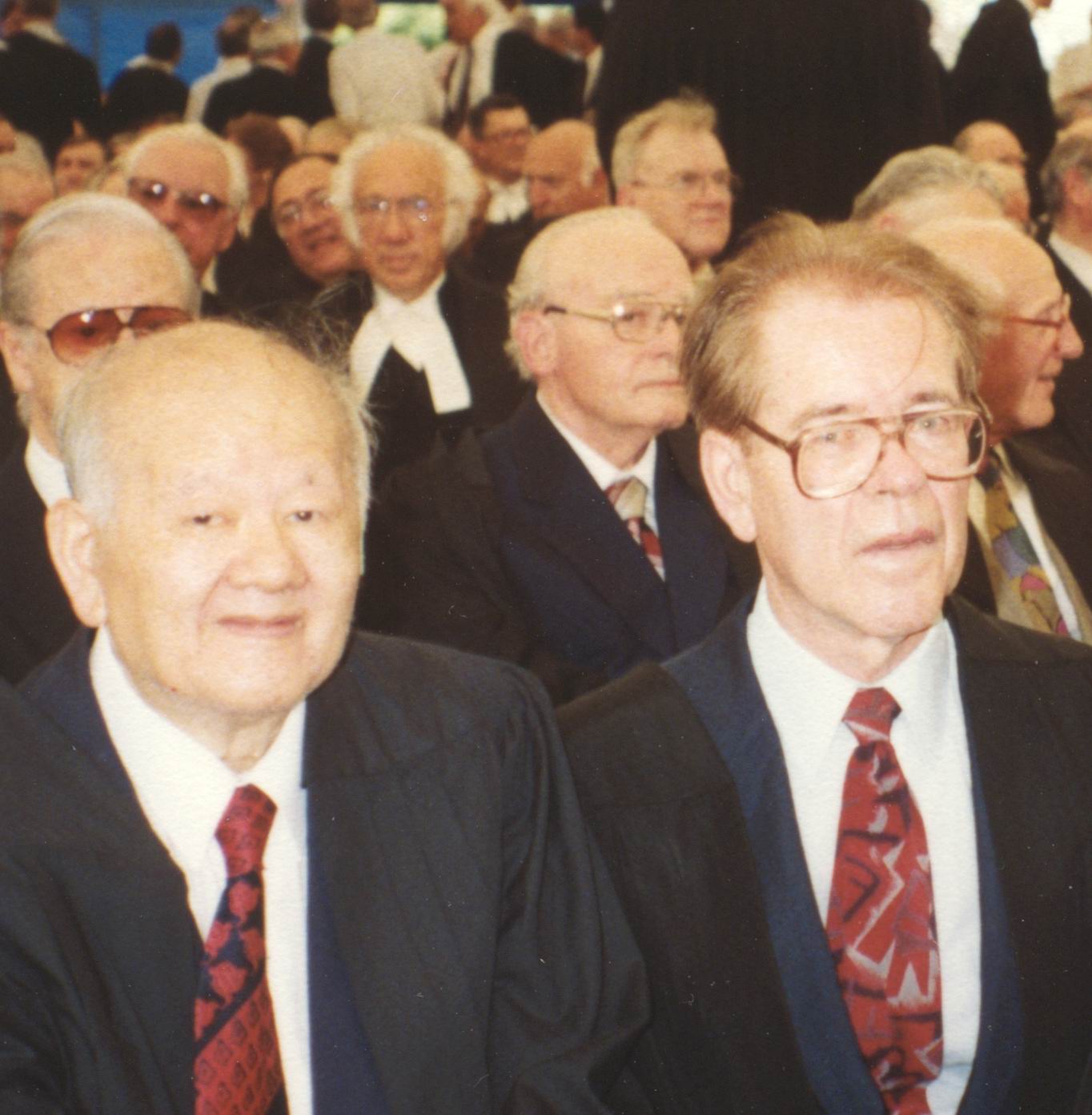 Dock Yip with Irving Himel at York University in 1991