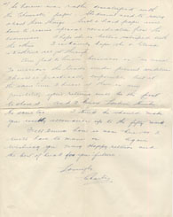 On the last page of his July 19, 1918 letter to his father, Charles inquires about how business is going during the war.