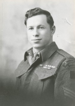 Portrait of Bud McLean when he returned from overseas, in 1945.