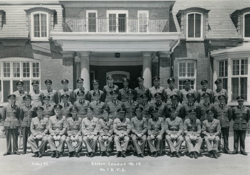 Graduating from Admin Course, No. 15 in 1945.