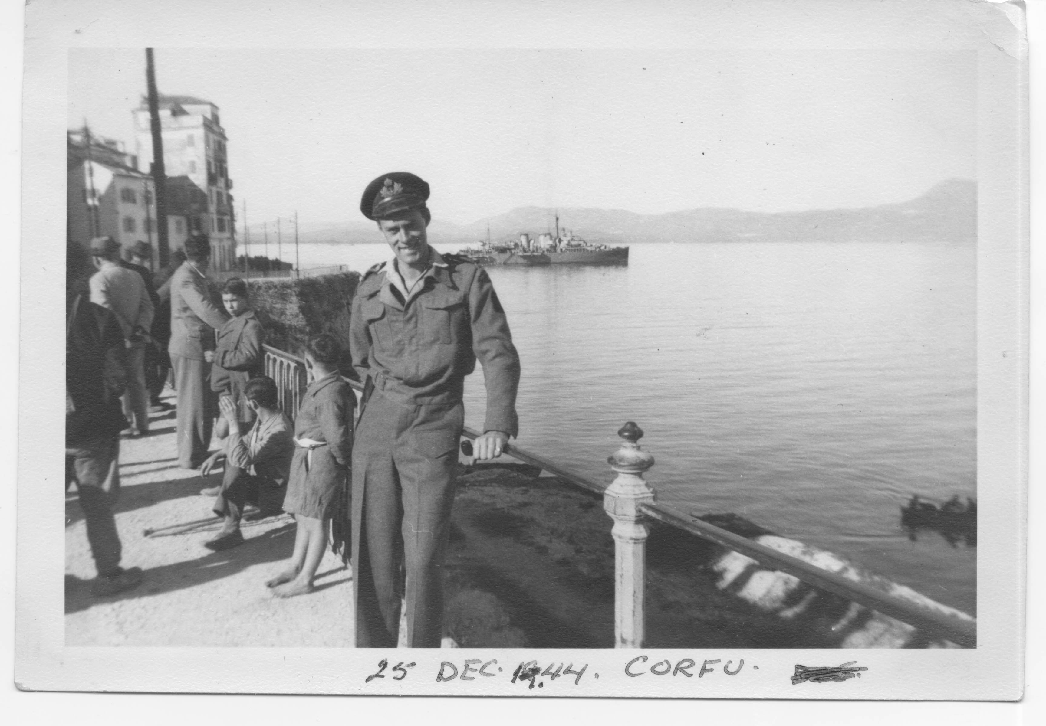 Gordon Hendery pictured in Corfu, Greece, on Christmas, 1944