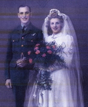 Jack Western and his wife Barbara on their wedding day, September 9th, 1944.