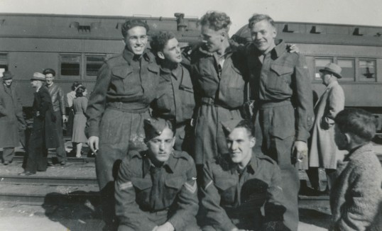 Picture taken at a Canadian Pacific Railway station in 1941.