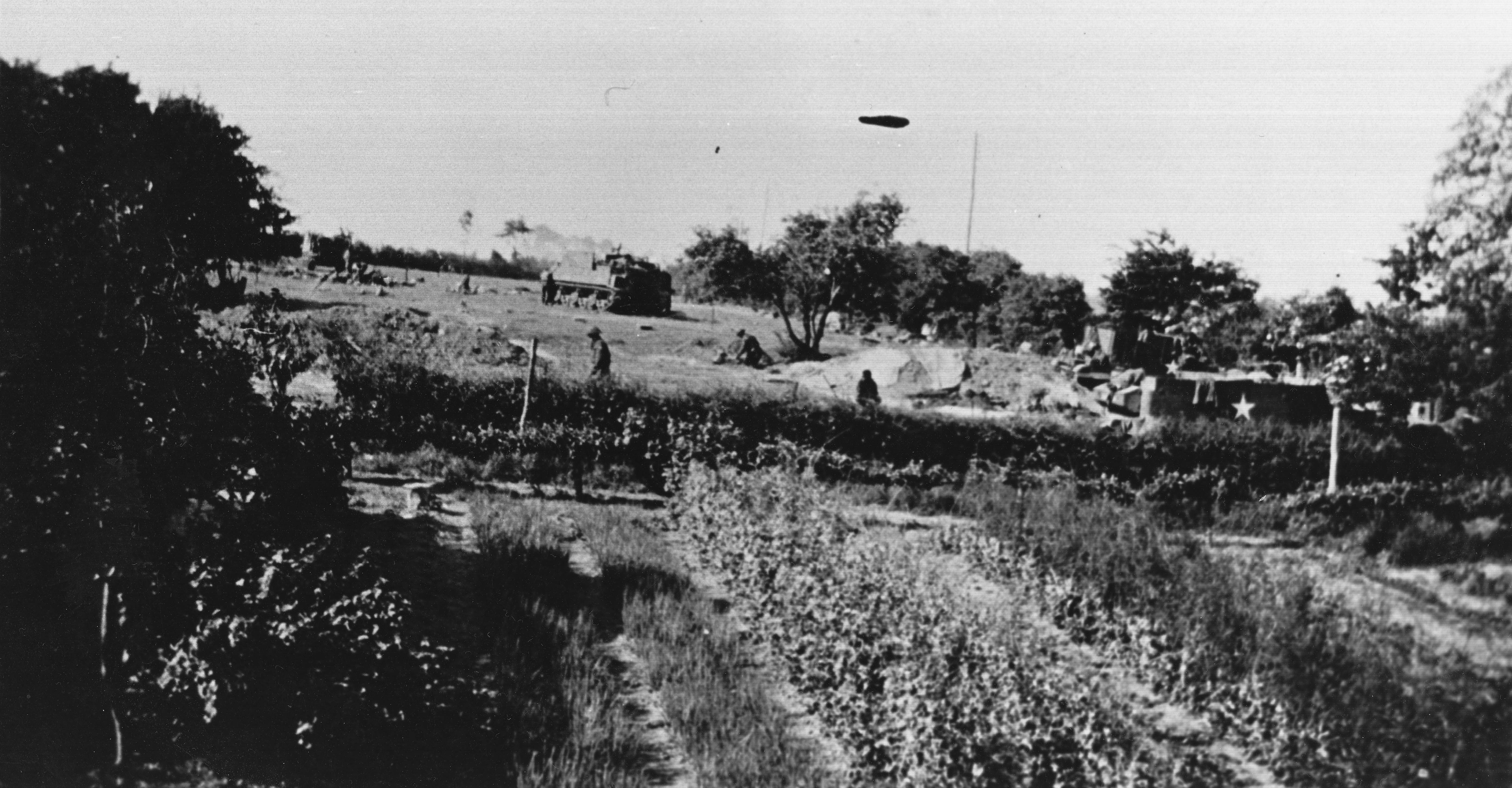 Hell's Corner à Caen, France, juillet 1944.