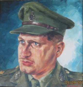 An oil portrait of Mr. Pearlman painted by a German artist from January to February of 1946.