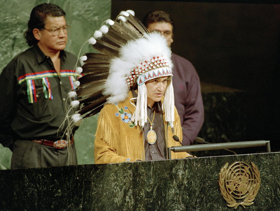 Ovide Mercredi at the United Nations