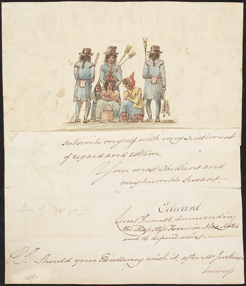 Lettre et croquis Lettre et croquis