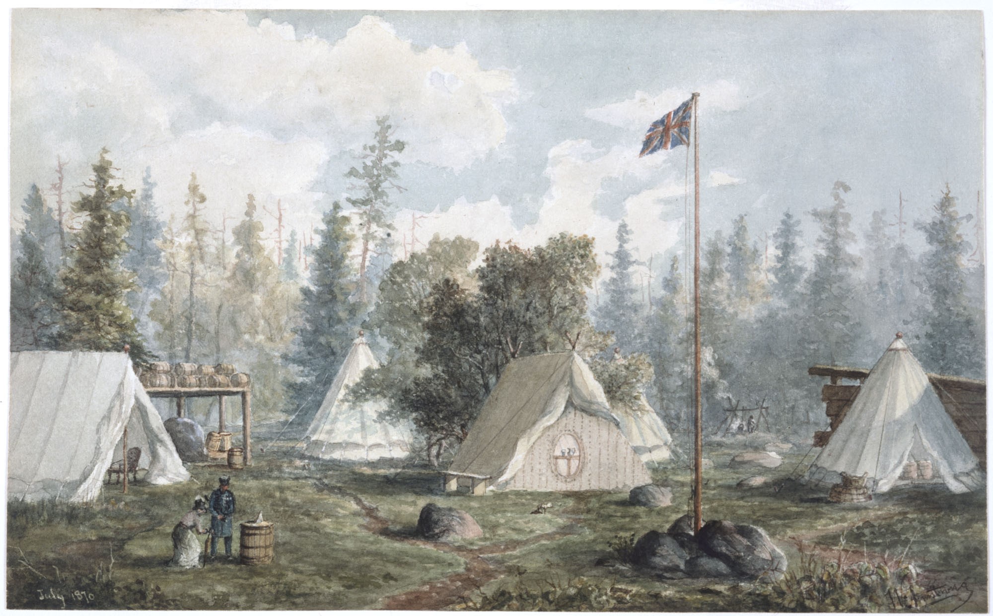 Red River Expedition, Camp