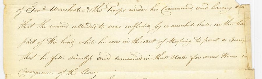 Extract from Surgeon's Report, 1813 Extract from Surgeon's Report, 1813