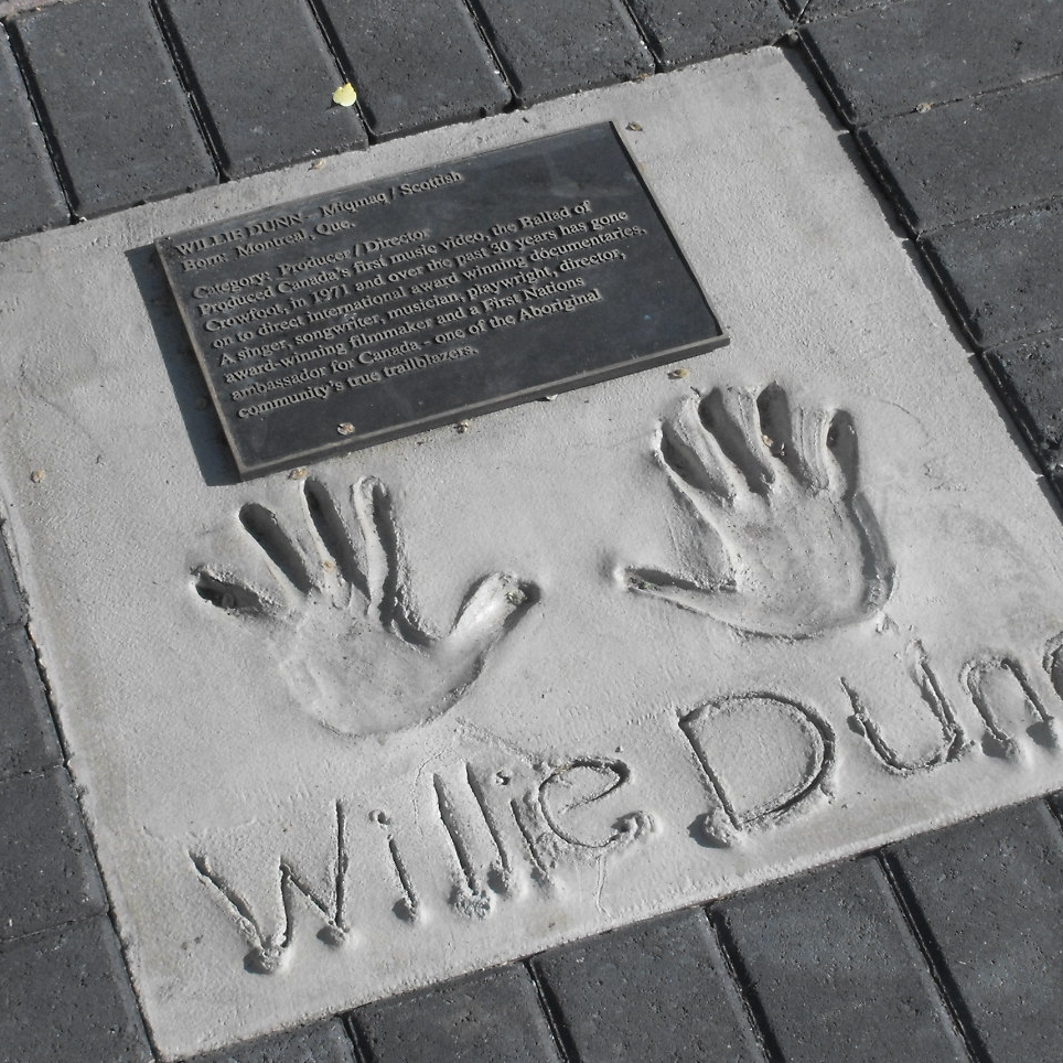 Willie Dunn’s Handprints on the Aboriginal Walk of Honour Willie Dunn’s Handprints on the Aboriginal Walk of Honour