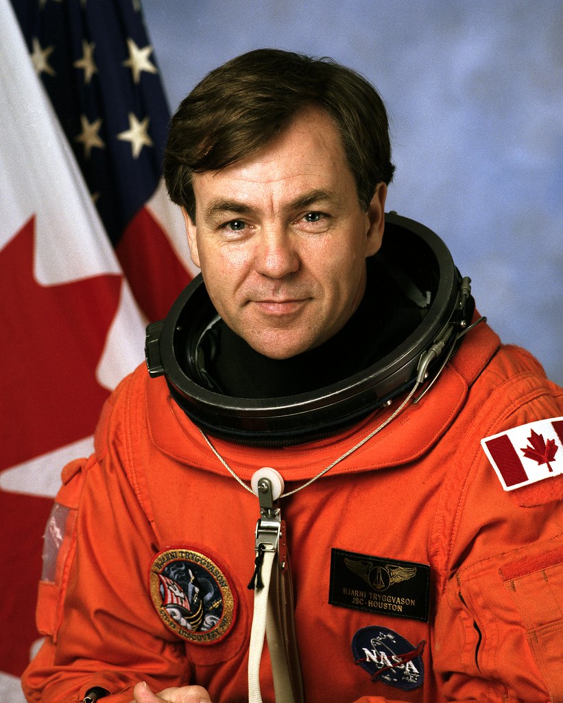 Bjarni Tryggvason, payload specialist representing the Canadian Space Agency, 2 April 1997.