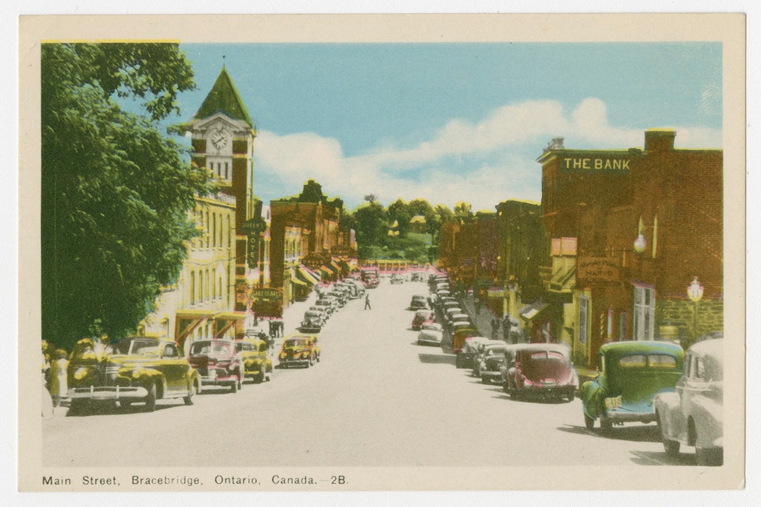 Main Street, Bracebridge (1945) Illustration of the main street in Bracebridge.