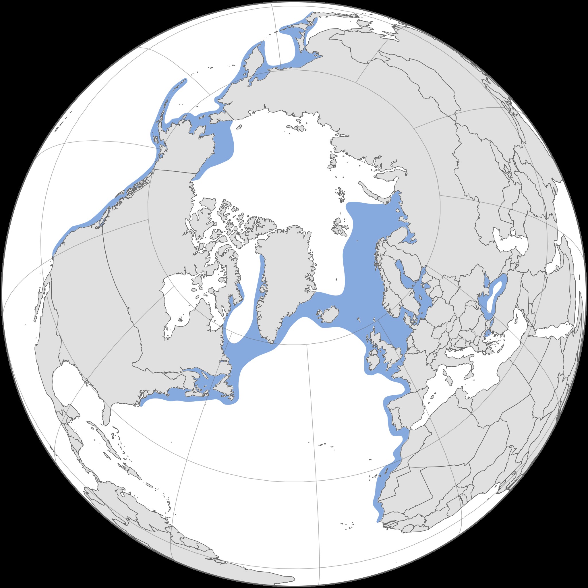 Harbour Porpoise Range Map Range map of the harbour porpoise.