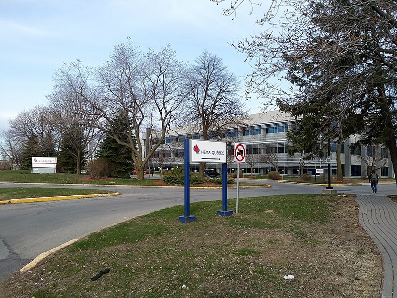 Héma-Québec Héma-Québec headquarters in Saint-Laurent, Quebec.