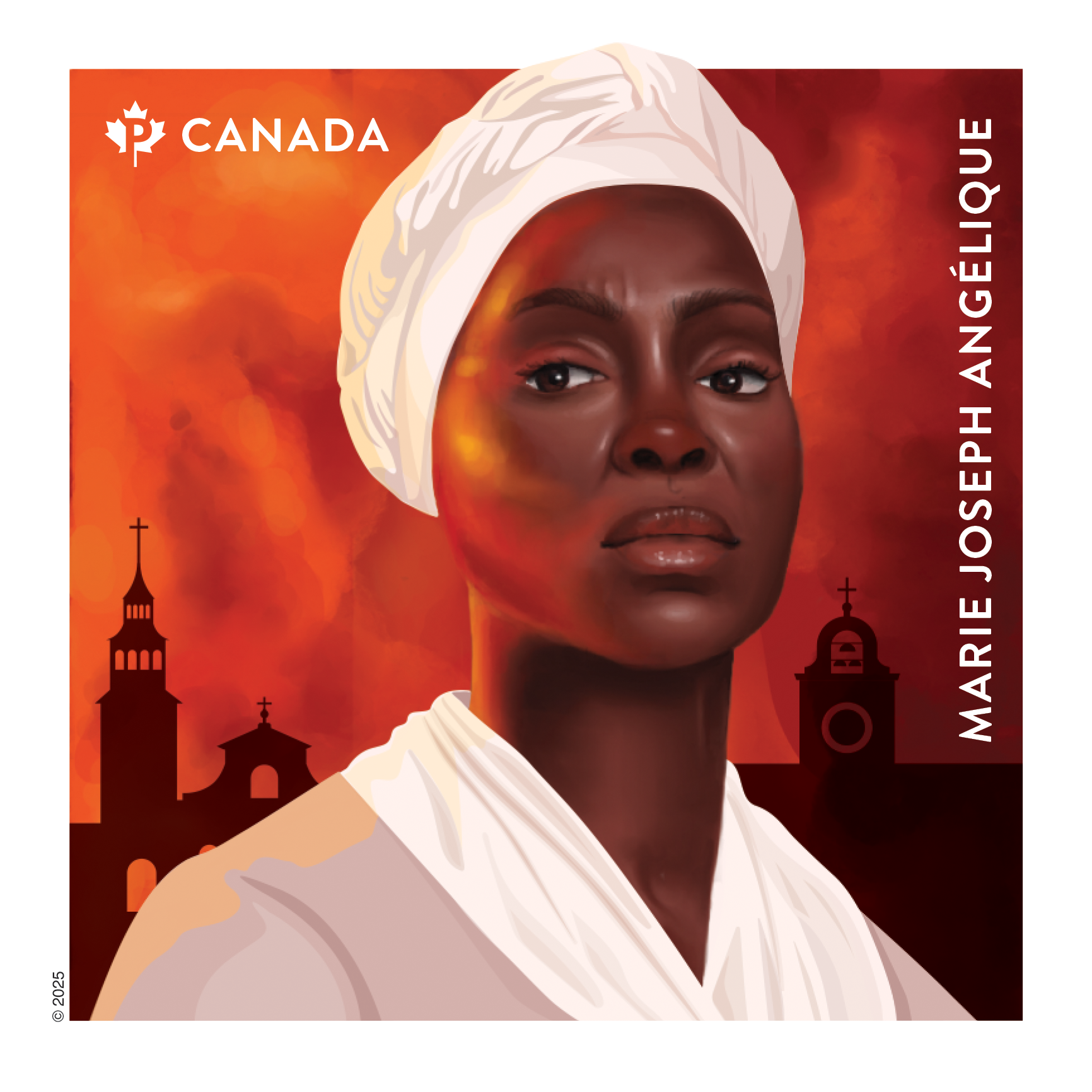 Timbre commémoratif de Marie-Josèphe Angélique Timbre commémoratif de Marie-Josèphe Angélique