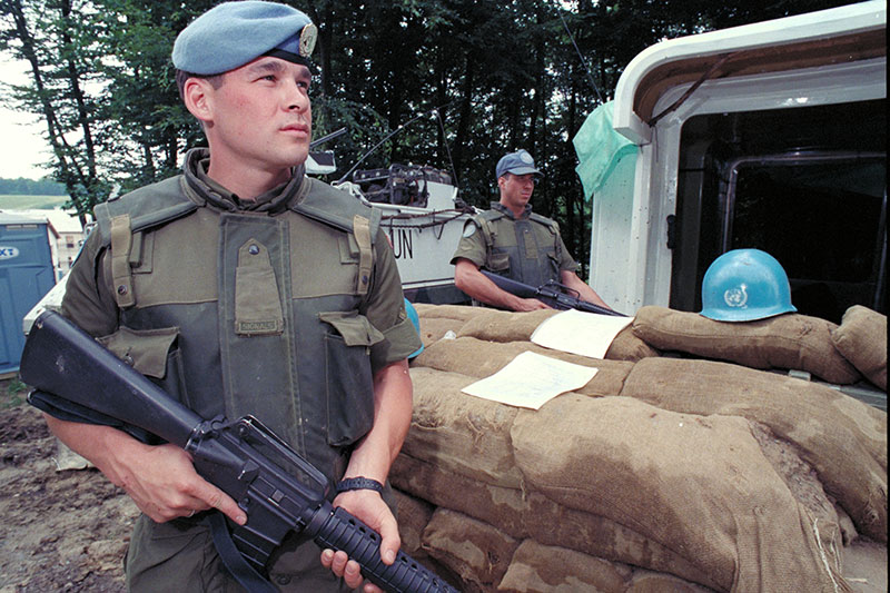 Casques bleus canadiens en Croatie.