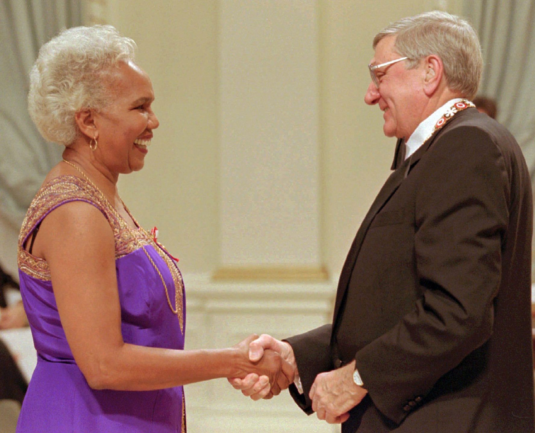 Rosemary Brown receiving the Order of Canada