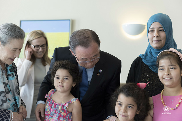 Secretary-General Meets Syrian Refugees in Canada