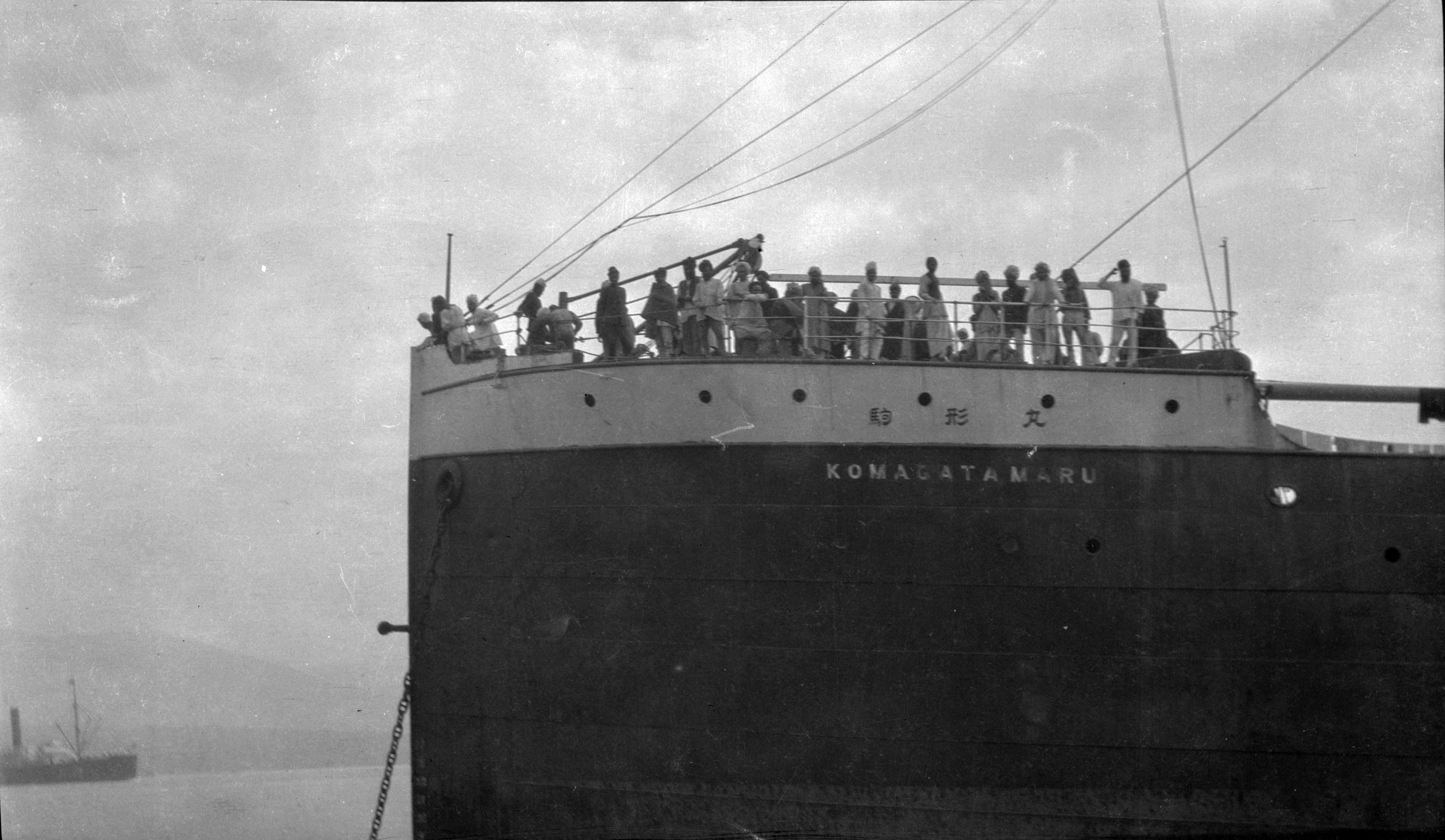 Passagers à bord le navire à vapeur Komagata Maru en 1914.