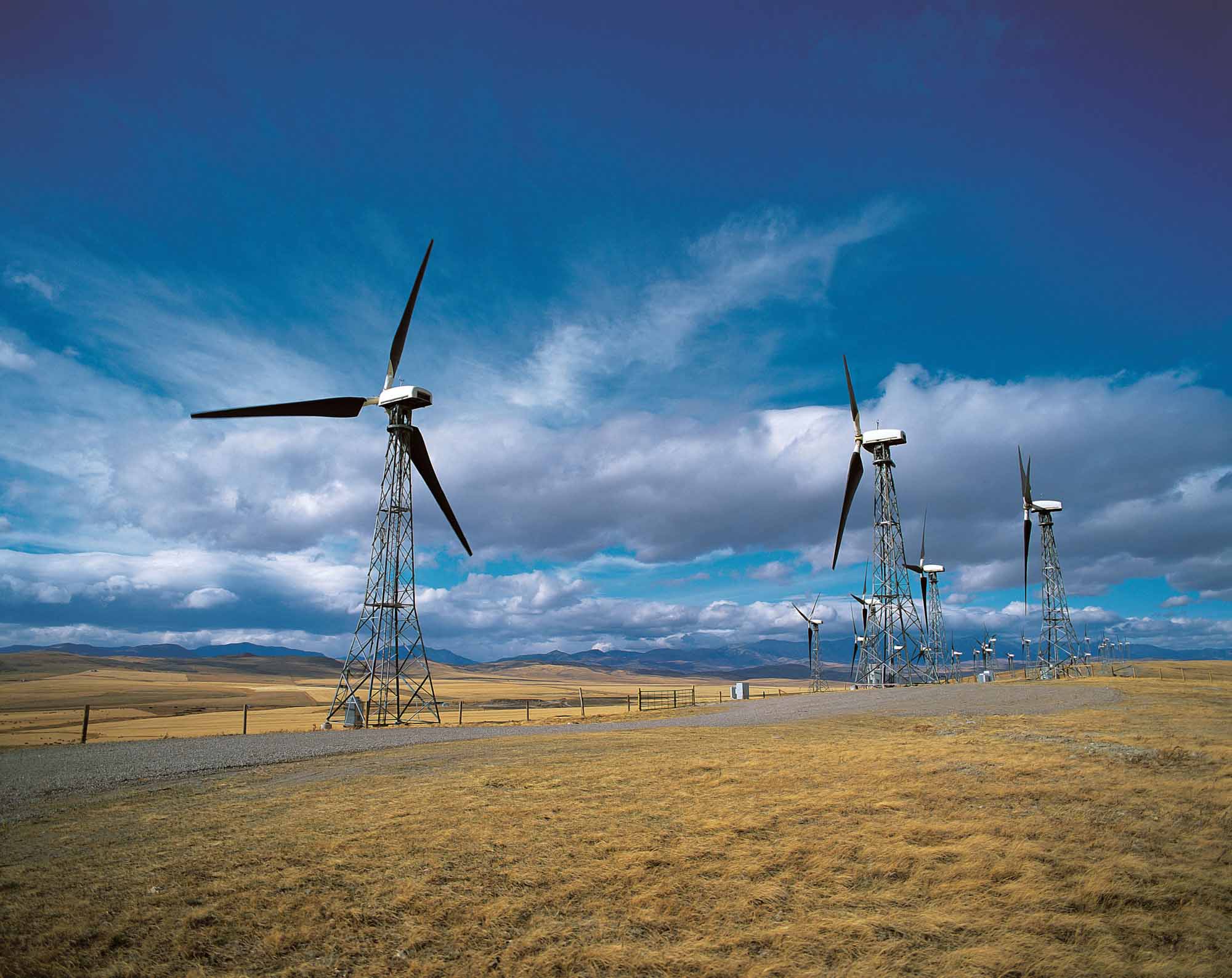 Photographie d'un parc éolien