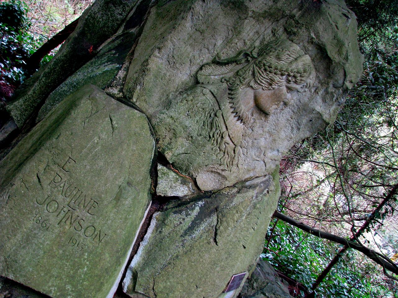 Pauline Johnson monument in Stanley Park, Vancouver