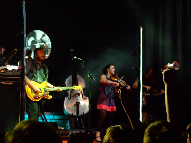 Arcade Fire performing in Berlin, Germany in 2007. 