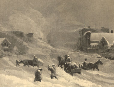 Blizzard à Winnipeg, 1882