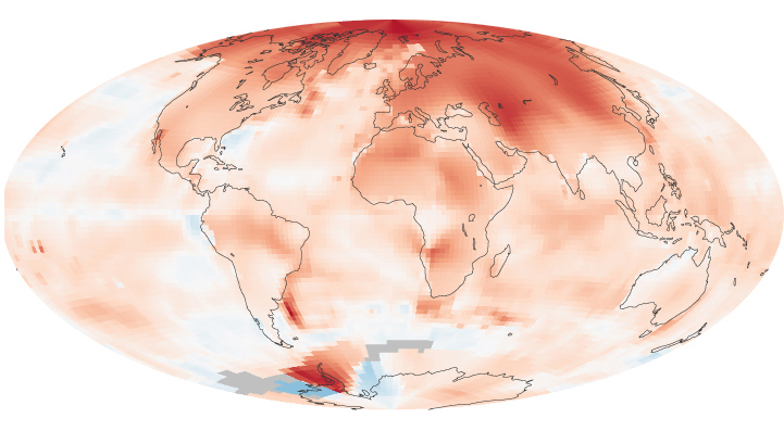 Température du globe : de 2000 \u00e0 2009