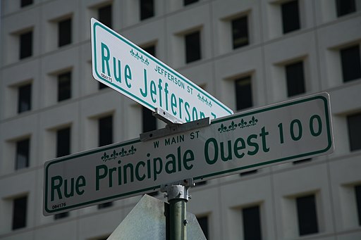 Bilingual Street Signs in Lafayette, Louisiana