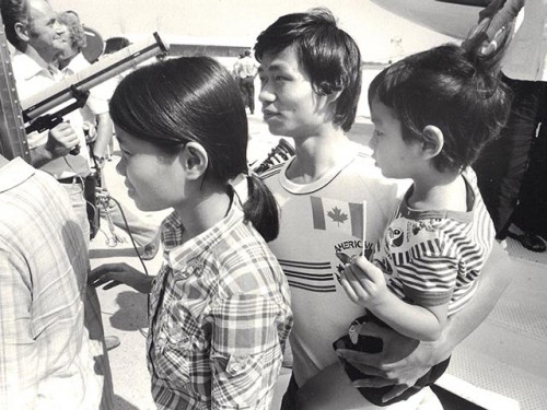 Reception of Southeast Asian refugees at CFB Griesbach, August 1979