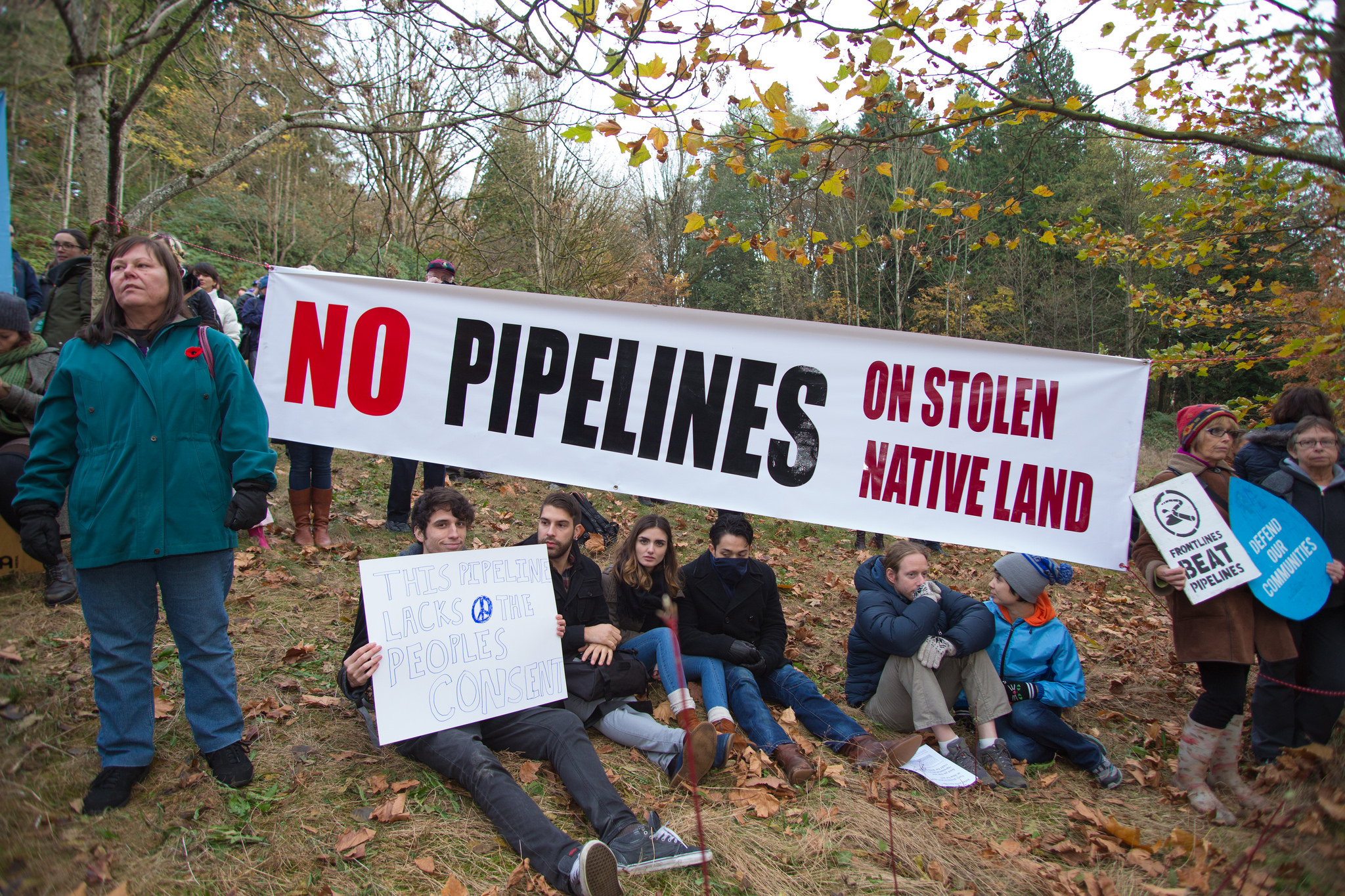 Manifestation contre le pipeline Trans Mountain