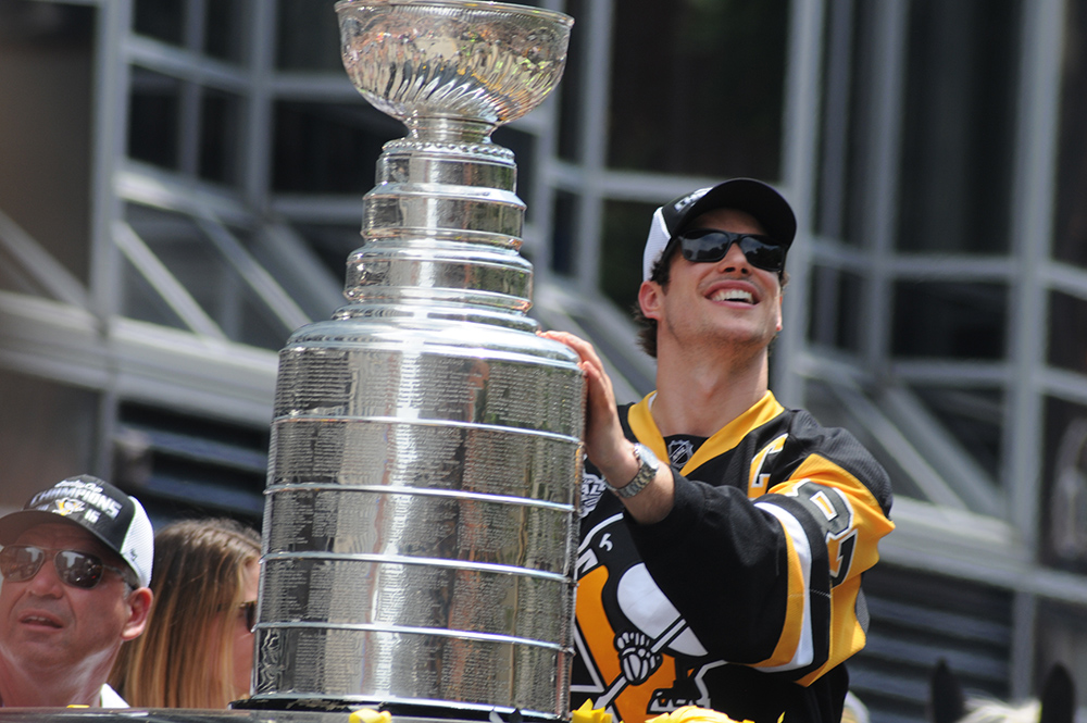 Sidney Crosby with the Stanley Cup