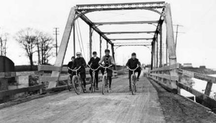 Bicycling Over Mimico Creek