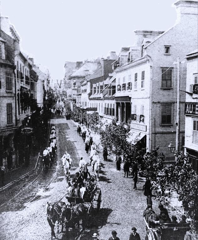 Parade de la Saint-Jean-Baptiste, Québec, QC, vers 1880