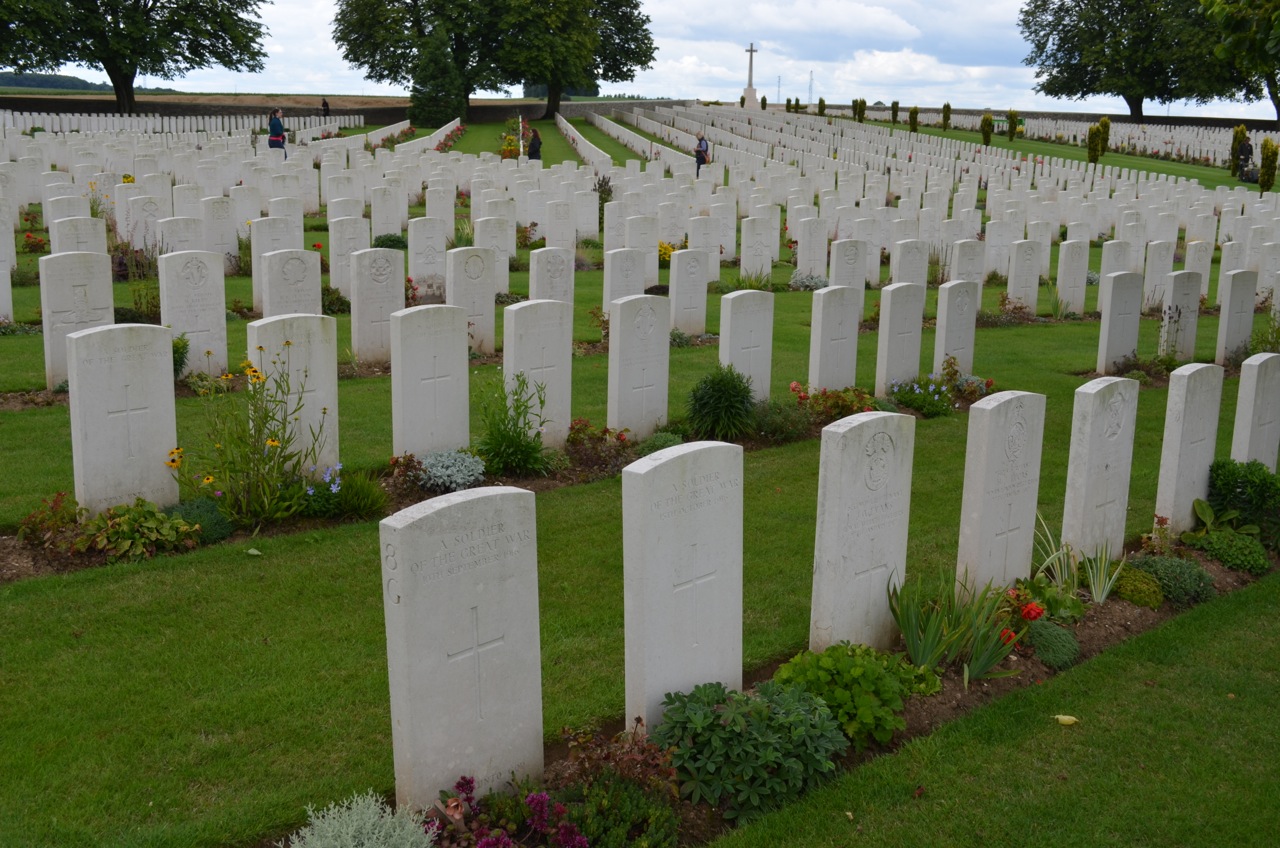 Cabaret-Rouge war cemetery in France. 