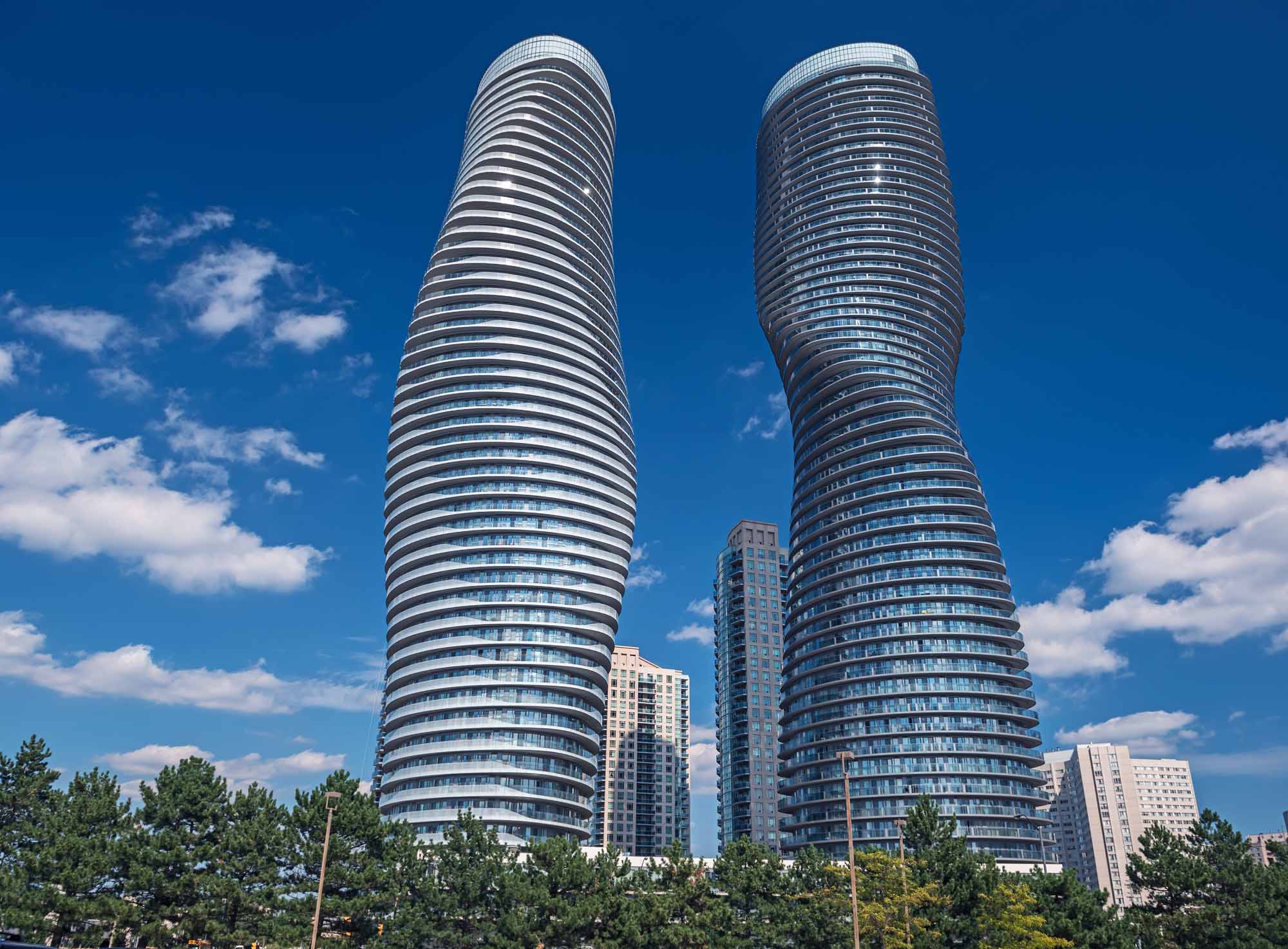 Modern condos in Mississauga, Ontario.