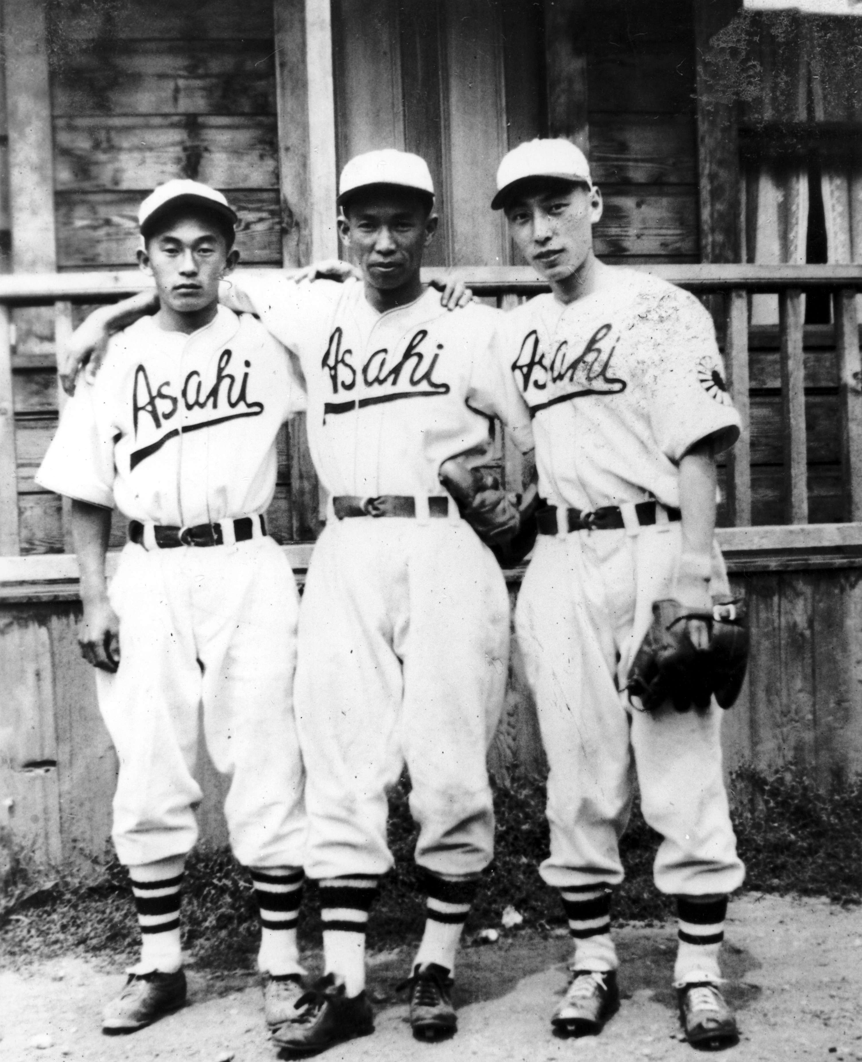 Kaye Kaminishi and Two Asahi Players